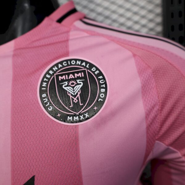 Men's Inter Miami 2025/26 Home Long Sleeves Jersey Player Version - Image 4