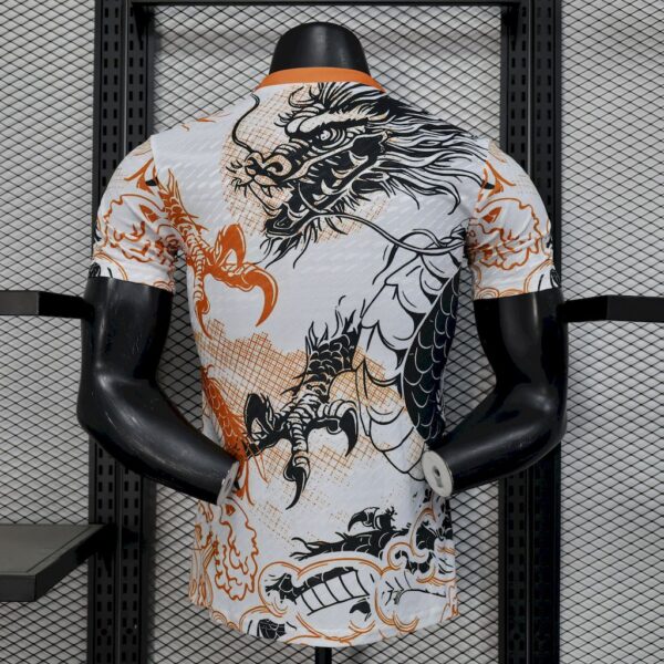 Men's Real Madrid 2025/26 Black and white dragon version Jersey Player Version - Image 2