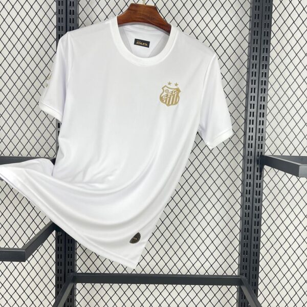 Men's Santos 2025/26 Pele 1.000 GOLS White Jersey