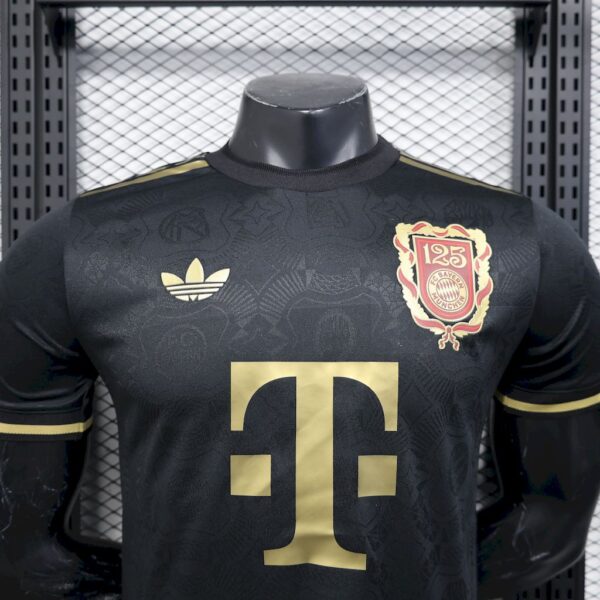 Men's Bayern Munich 2024/25 125 Anniversary Black Jersey Player Version - Image 4