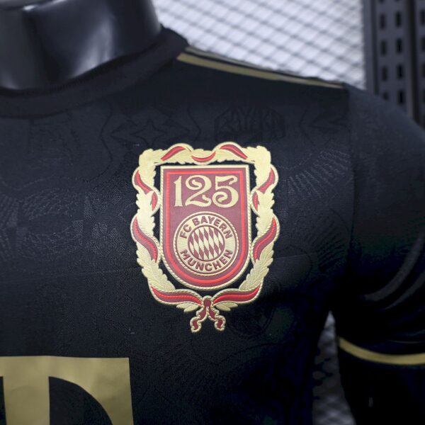 Men's Bayern Munich 2024/25 125 Anniversary Black Jersey Player Version - Image 3