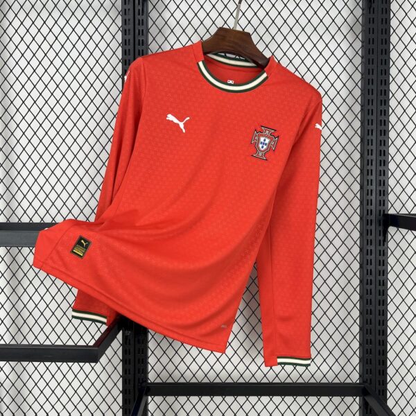 Men's Portugal 2025/26 Home Long Sleeves Jersey