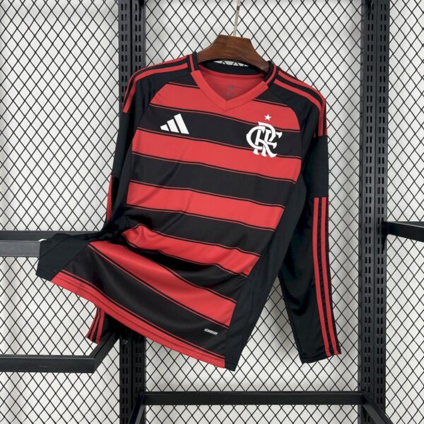 Men's Flamengo 2025/26 Home Long Sleeves Jersey