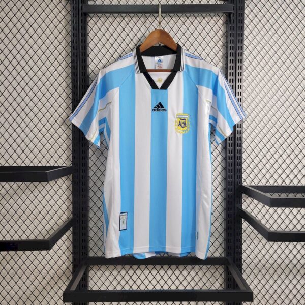 Retro Argentina 1998 Home Jersey - Image 3