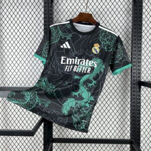 Men's Real Madrid 2025/26 Green and Black Dragon Special Edition Jersey