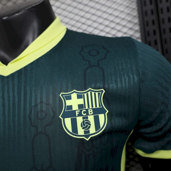 Men's Barcelona 2024/25 Dark green training Jersey Player Version - Image 4