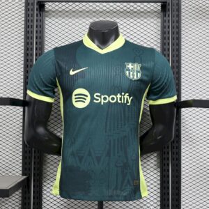 Men's Barcelona 2024/25 Dark green training Jersey Player Version