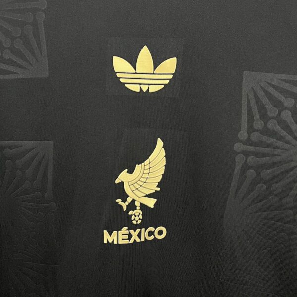 Men's Mexico 2025/26 Gold- Black Long Sleeves Jersey - Image 7