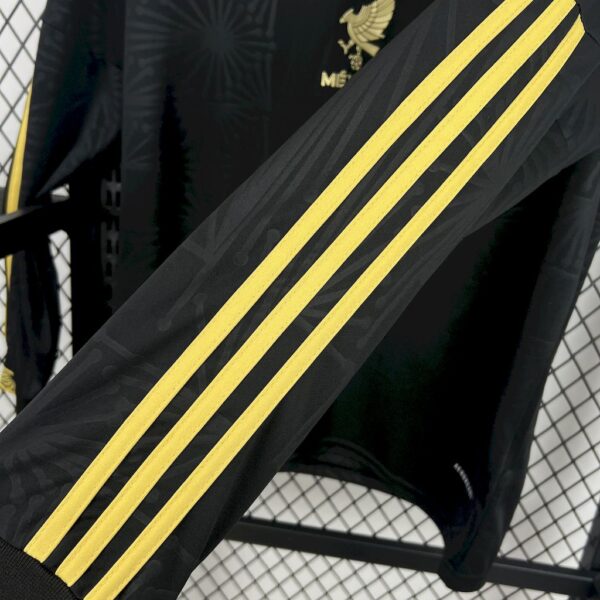 Men's Mexico 2025/26 Gold- Black Long Sleeves Jersey - Image 4