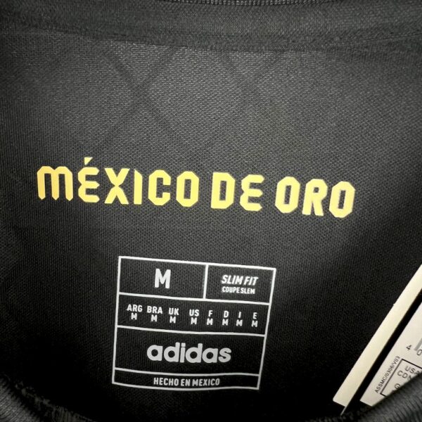 Men's Mexico 2025/26 Gold- Black Long Sleeves Jersey - Image 3