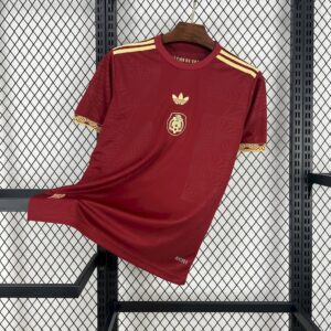Men's Mexico 2025/26 Gold- Red Jersey