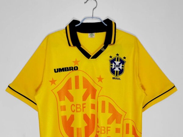 Retro Brazil 1994 World Cup Home Jersey - Image 7