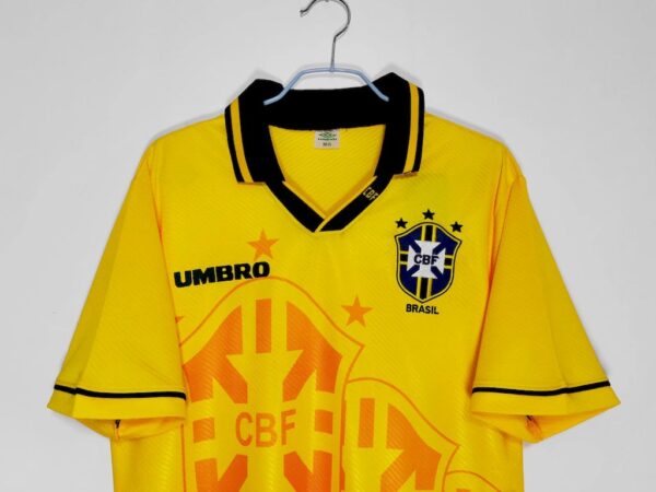 Retro Brazil 1994 World Cup Home Jersey - Image 4