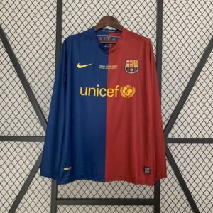 Retro Barcelona 2008/09 Home Long Sleeves Jersey