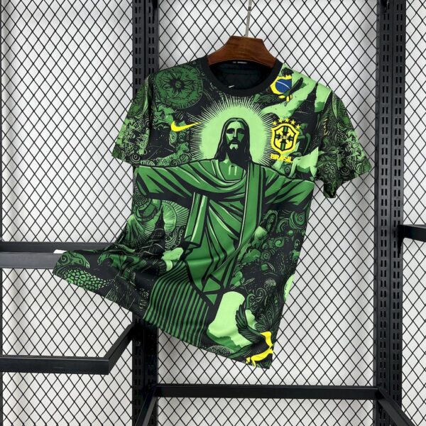 Men's Brazil 2024/25 Special Edition Green Jersey