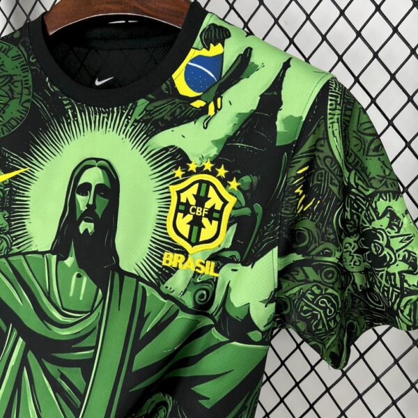 Men's Brazil 2024/25 Special Edition Green Jersey - Image 6