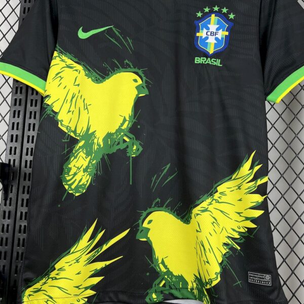 Men's Brazil 2025/26 Dove Edition Black Jersey - Image 3
