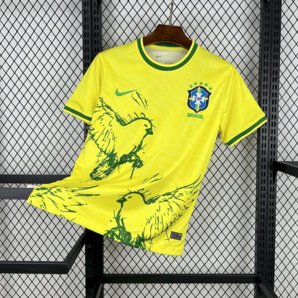 Men's Brazil 2025/26 Pigeon yellow Jersey