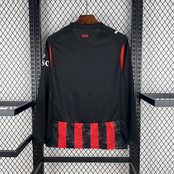 Men's AC Milan 2025/26 Home Long Sleeves Jersey - Image 2