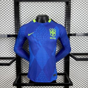 Men's Brazil 2025/26 Away Long Sleeves Jersey Player Version