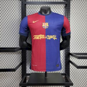 Men's Barcelona 2024/25 Travis Scott Edition Home Jersey Player Version