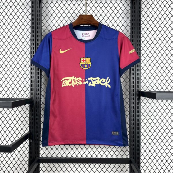 Men's Barcelona 2024/25 Travis Scott Edition Home Jersey - Image 2