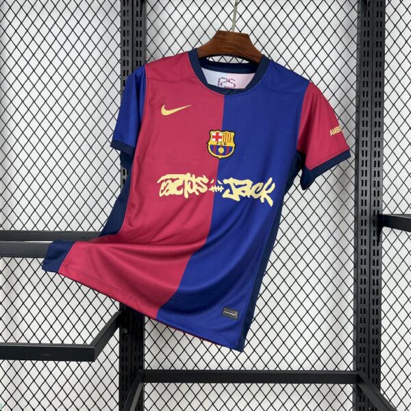 Men's Barcelona 2024/25 Travis Scott Edition Home Jersey