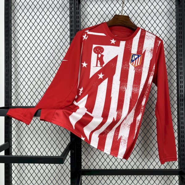 Men's Atletico Madrid 2025/26 Pre-Match training Long Sleeves Jersey