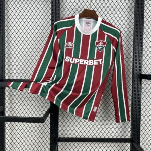 Men's Fluminense 2025/26 Home Long Sleeves Jersey