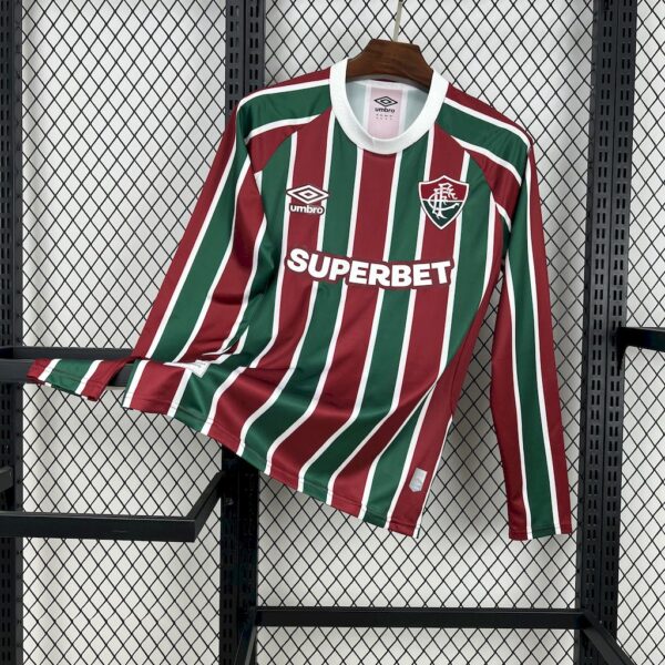 Men's Fluminense 2025/26 Home Long Sleeves Jersey