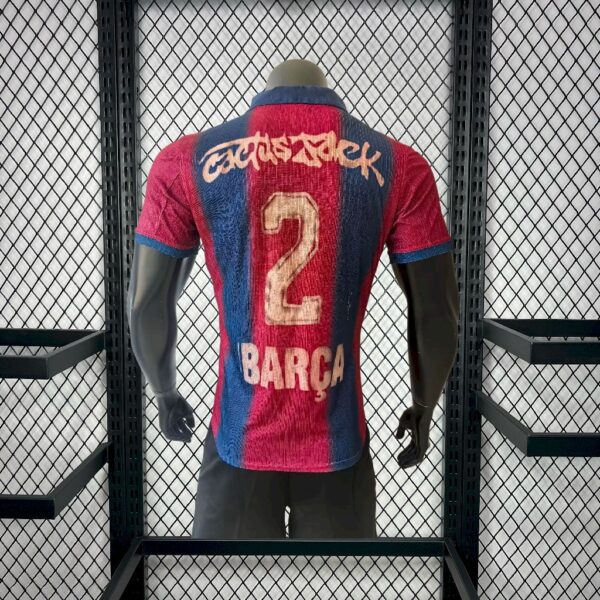Men's Barcelona 2000/01 Home Retro Skeleton Jersey Player Version - Image 2