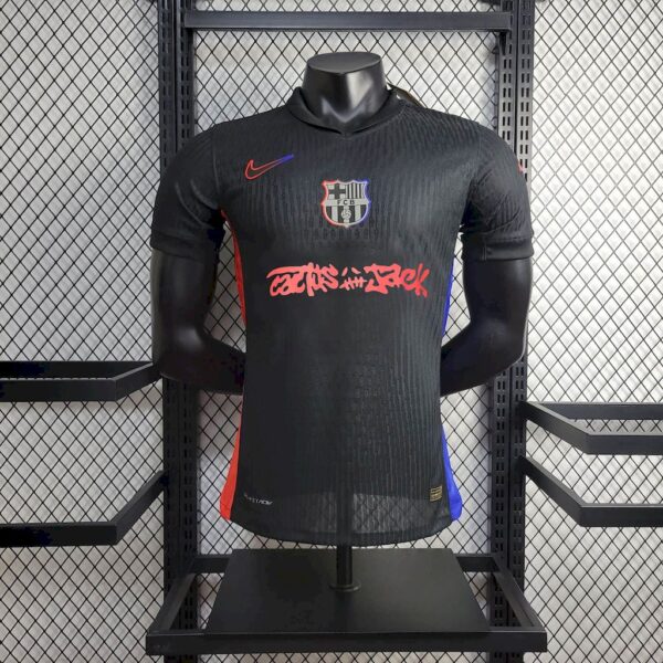 Men's Barcelona 2024/25 Travis Scott Edition Away Jersey Player Version
