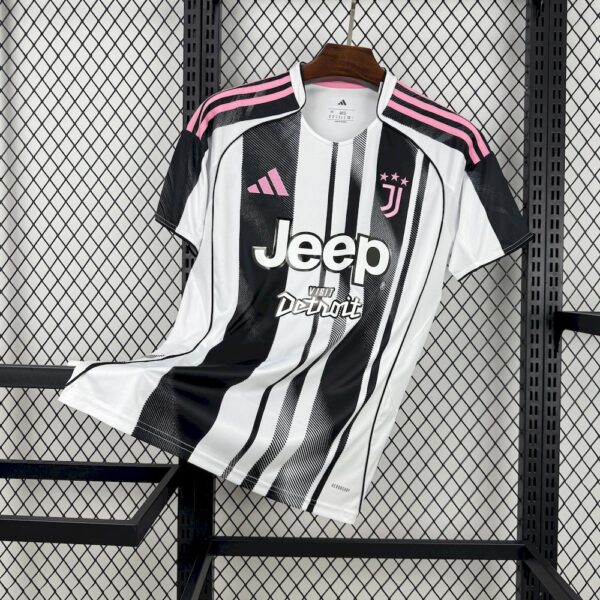 Men's Juventus 2025/26 Home With New Sponsors Jersey