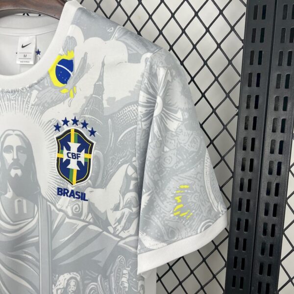 Men's Brazil 2024/25 Special Edition White Jersey - Image 4