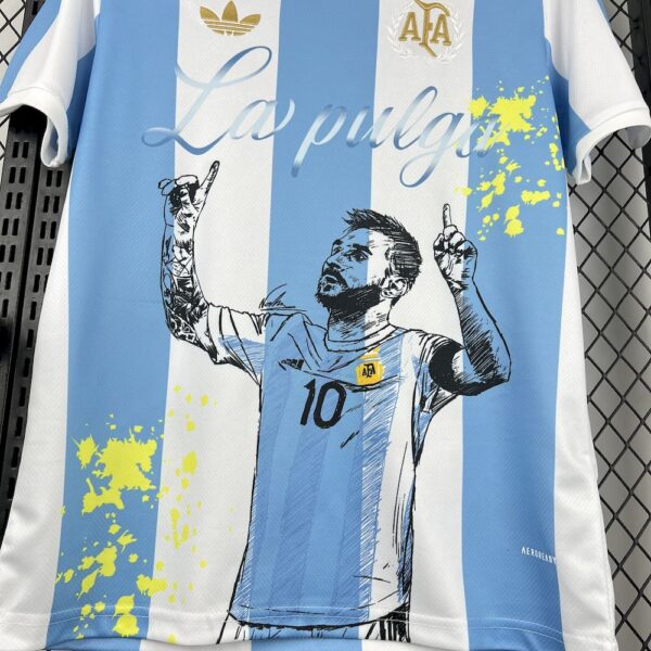 Men's Argentina 2024/25 Adidas 50th Anniversary Messi Jersey - Image 4