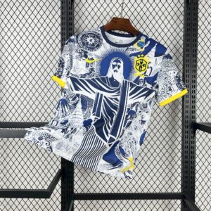 Men's Brazil 2025/26 Blue and white Jersey