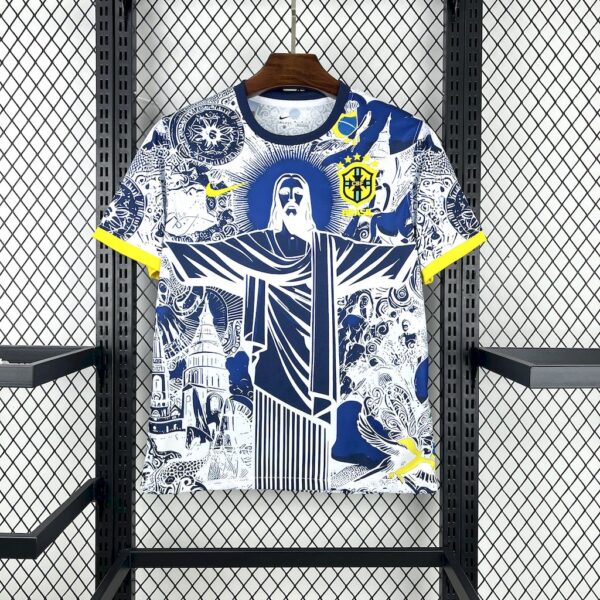 Men's Brazil 2025/26 Blue and white Jersey - Image 3
