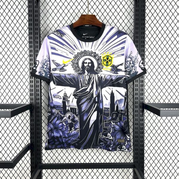 Men's Brazil 2025/26 Dark Purple Jersey - Image 3
