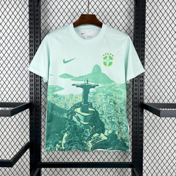 Men's Brazil 2025/26 Green and white Jersey - Image 3