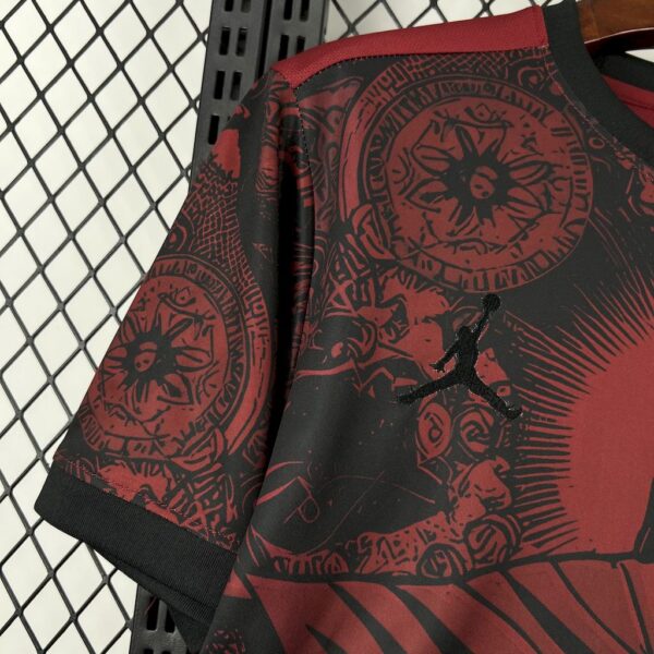 Men's Brazil 2025/26 Jordan Black and Red Special Edition Jersey - Image 7