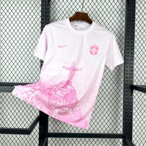 Men's Brazil 2025/26 pink white Jersey