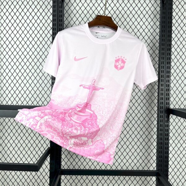 Men's Brazil 2025/26 pink white Jersey