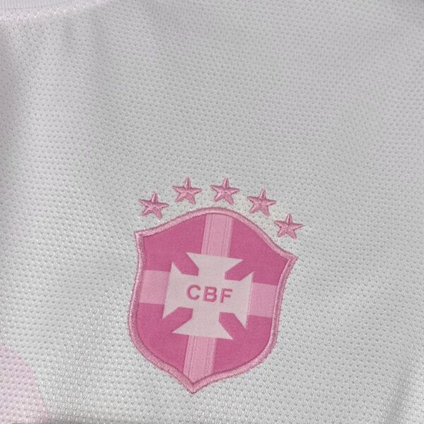 Men's Brazil 2025/26 pink white Jersey - Image 4