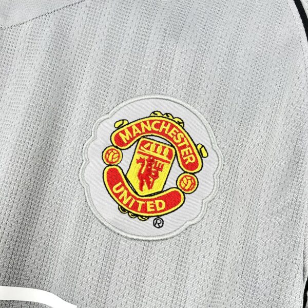 Retro Manchester United 2007/08  Grey Goalkeepe Long Sleeves Jersey - Image 6