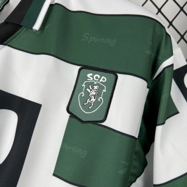 Retro Sporting CP 2000/01 Home Jersey - Image 6