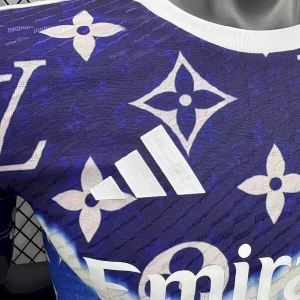 Men's Real Madrid 2025/26 Purple Louis Vuitton Jersey Player Version - Image 8