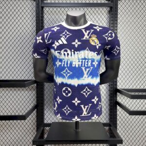 Men's Real Madrid 2025/26 Purple Louis Vuitton Jersey Player Version