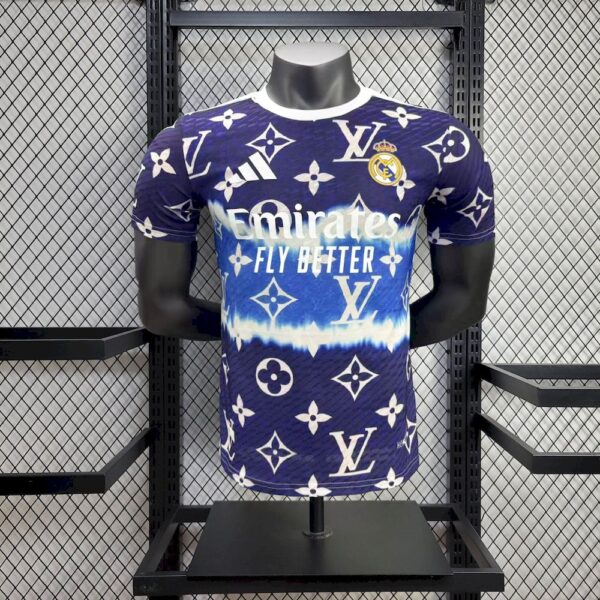 Men's Real Madrid 2025/26 Purple Louis Vuitton Jersey Player Version