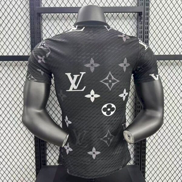 Men's Real Madrid 2025/26 Black Louis Vuitton Jersey Player Version - Image 2