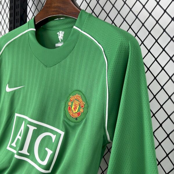 Retro Manchester United 2007/08 Goalkeeper  Long Sleeves Jersey - Image 6